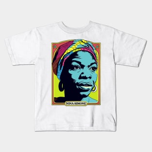 Nina Simone /\ Original Retro Fan Art Design Kids T-Shirt